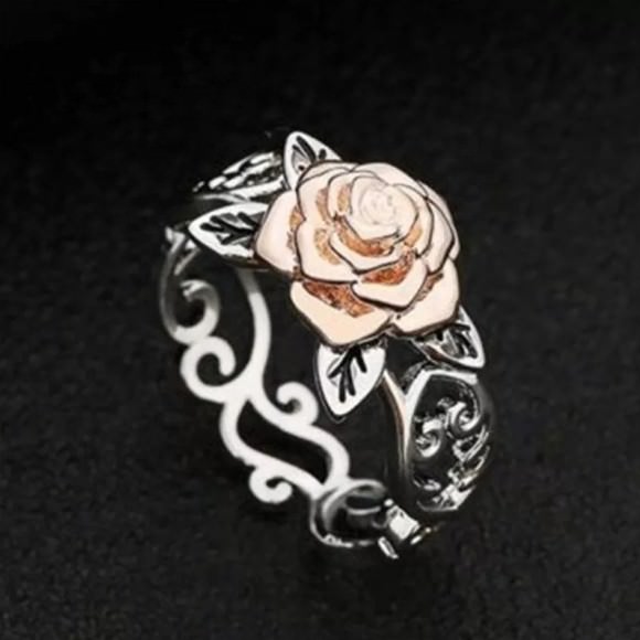 ピンクローズのリング☆いばら 薔薇 指輪